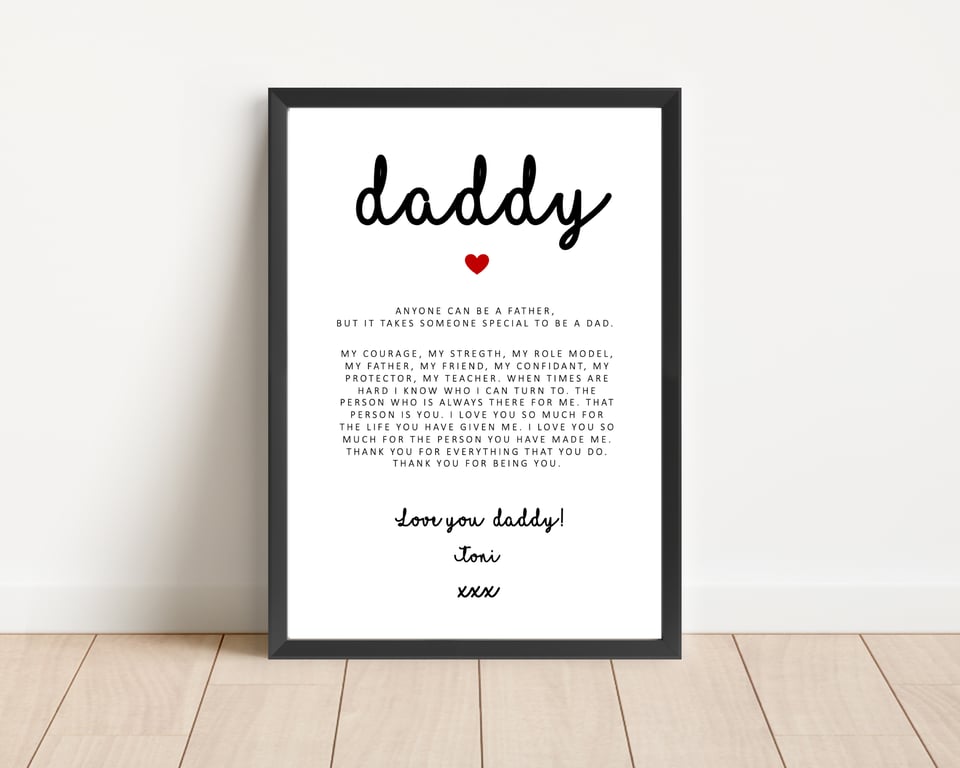Personalised Daddy Print