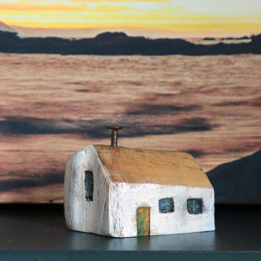 Wonky Driftwood Hoose Shetland Inspired, Driftwood Art from Scotland