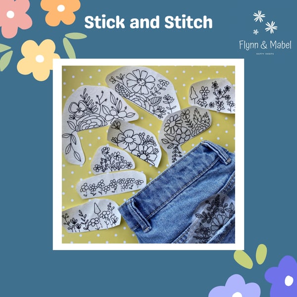 Stick and Stitch Pocket Full of Posies