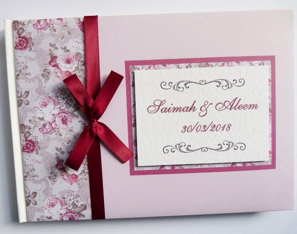 Personalised Wedding Guest Book floral