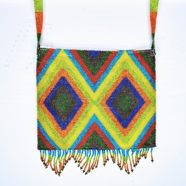Quetzal Queen Beaded Bag