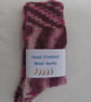Hand-cranked Knitted Ribbed Wool Socks Size 6 to 7 - Image 5