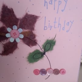 Funky pink birthday card