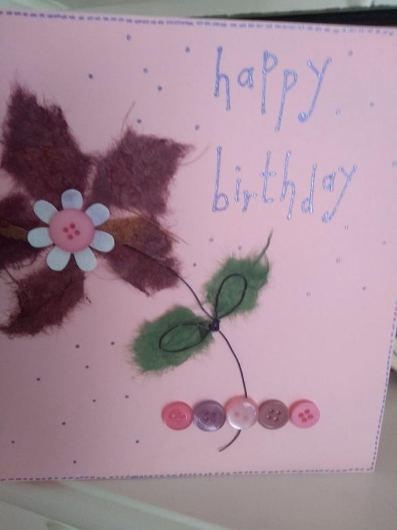 Funky pink birthday card