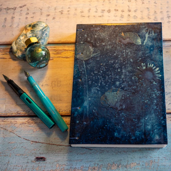 A5 Journal with Wild Poppies and Ox-eye Daisies (Folksy116)