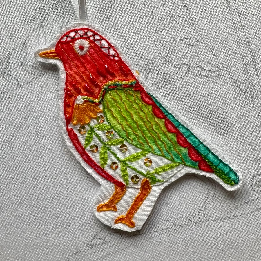 Christmas tree hanging decoration - Robin