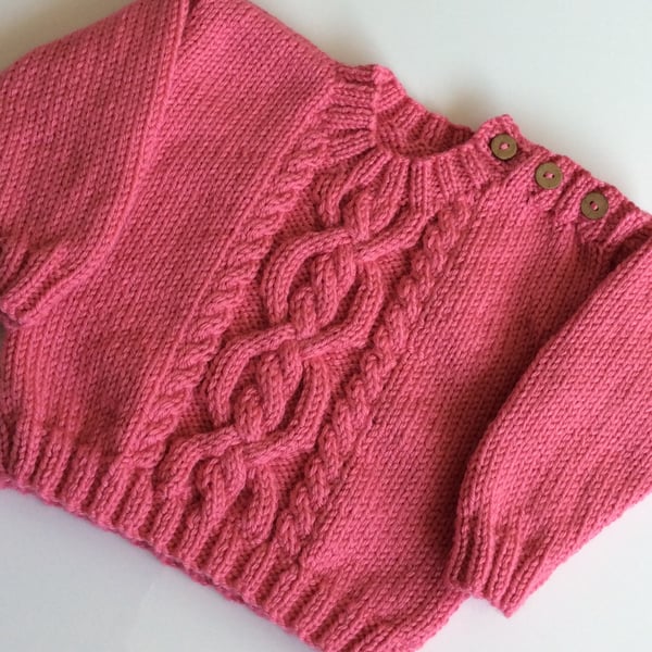 Hand knitted baby jumper 