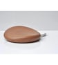 Orange Concrete Pebble Tray: Handmade Brutalist Organic Shape Ornament Heavy