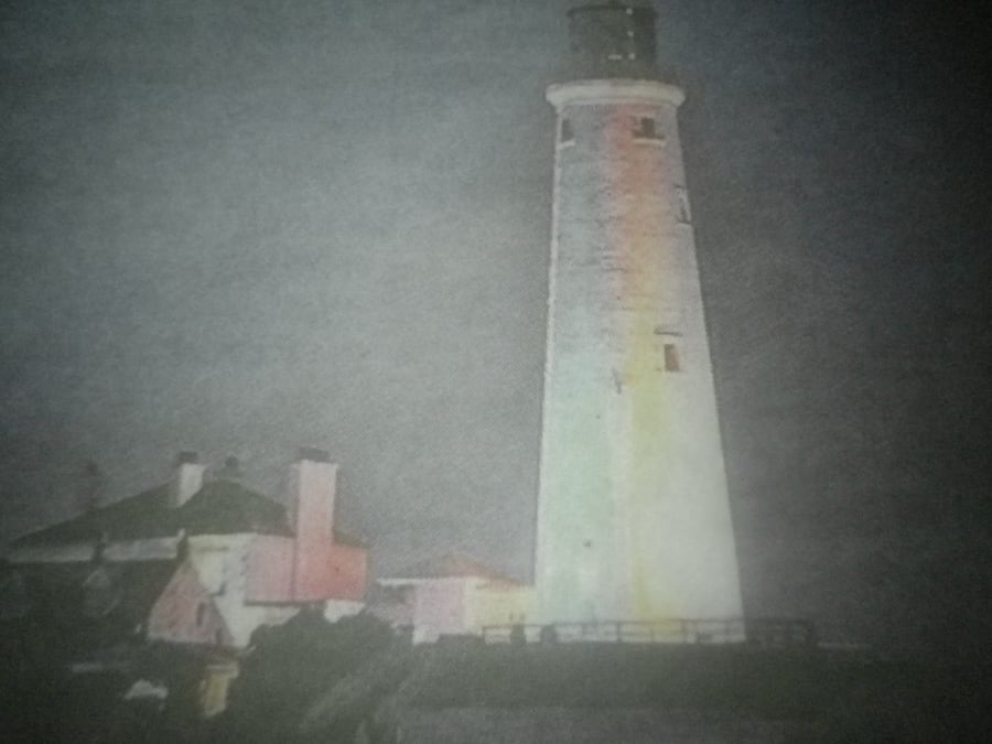  The Pink Lighthouse A4, unframed,mounted,free hook & easel, free shipping 2414