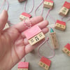 Christmas Village House Ornaments - Upcycled from Toys