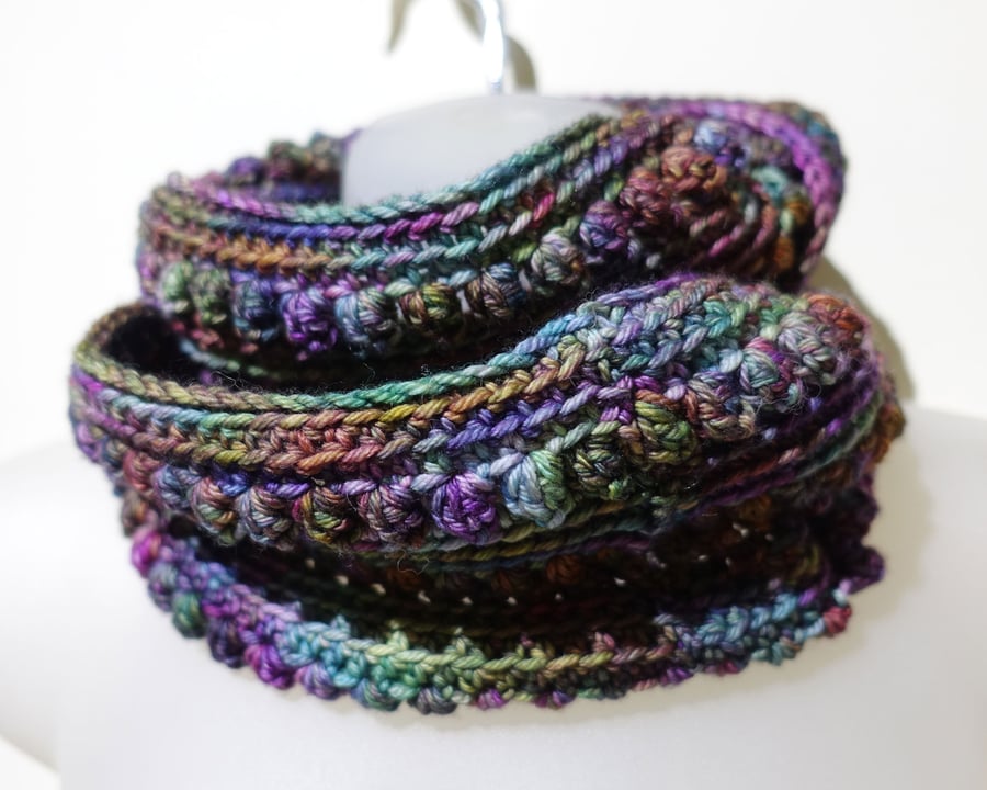 Merino wool infinity scarf super soft warm and machine washable. 