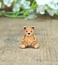 Teddy Bear Pin, Teddy Bear Brooch, Wooden Brooch, Handmade Pin
