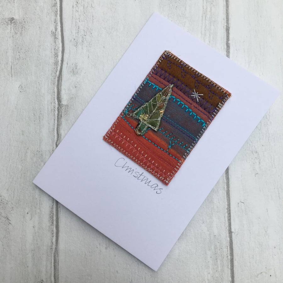 Embroidered Christmas Card 