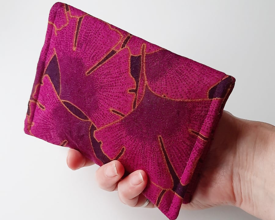 Magenta Wallet, Up-cycled Women's Wallet, Eco Friendly Gift- Free P&P