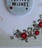Festive Wishes Christmas Card - Wreath With Poinsettias - Red and Eau de Nil - Image 5