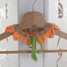 Handmade Crochet Sunflower Detachable Collar, Pet & Doll Scarf, Floral Boho