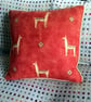 ANDREW MARTIN "LLAMA" FABRIC CUSHION 21" X 21" SUPPLIED WITH FEATHER INNER