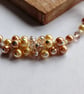 Golden Harvest - Handcrafted Gold Pearl & Crystal Cluster Bracelet  - Image 2