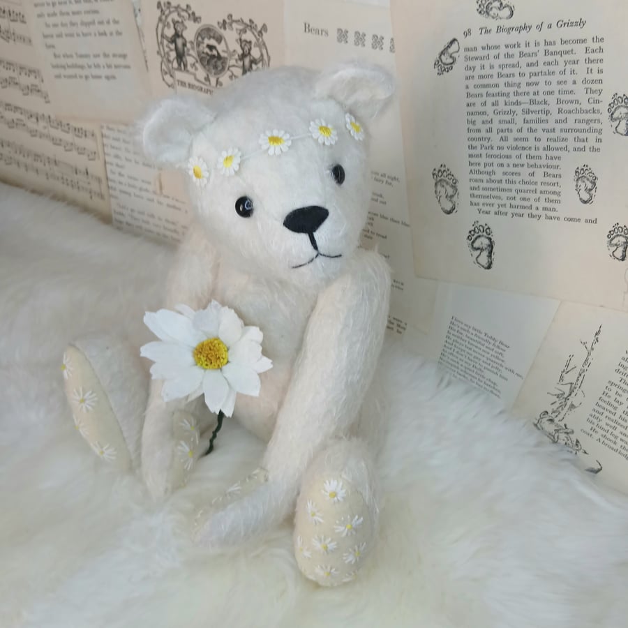 Daisy, an ivory mohair teddy bear