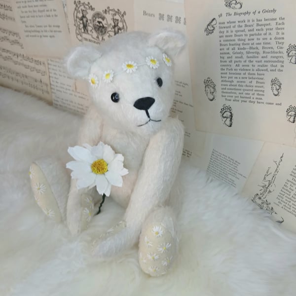 Daisy, an ivory mohair teddy bear