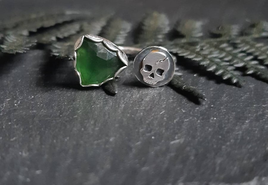 Serpentine ring, Serpentine jewellery, adjustable ring, silver ring, torque ring