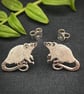 Silver Rat Earrings