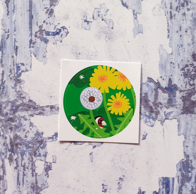 Dandelion Love 38mm round sticker