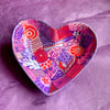 Pretty hand painted ceramic heart dish 