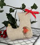 SALE 2026 - ELF CHRISTMAS STOCKING TREE DECORATION - robin, checked - Image 6