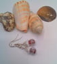 White Flower Bead, Silver Bead Cap and Glass Bead with a Silver Centre, Earrings - Image 8