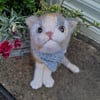 Grey Calico Cat, dotpebblesknits Design