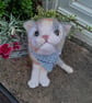 Grey Calico Cat, dotpebblesknits Design