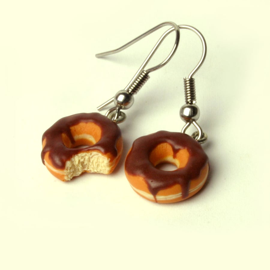 Chocolate Doughnut earrings