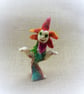 Felted Garden Fairy, Flower Creature, Needle Felted Fantasy Decoration - Image 1