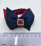 School Navy and Red pleated bun wrap - Image 3