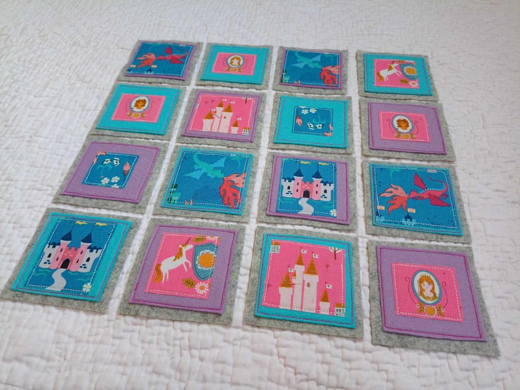 Princess Matching pairs Memory game - Travel toy