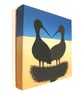 Original Stork Painting with Ukraine Heart - acrylic art of bird silhouettes - Image 5