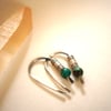 Handmade Turquoise and Silver Ethnic Style Earrings