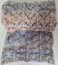 18.Handknitted Horseshoe Lace Pattern Scarf. Hand Spun Wool And Silk.. - Image 4