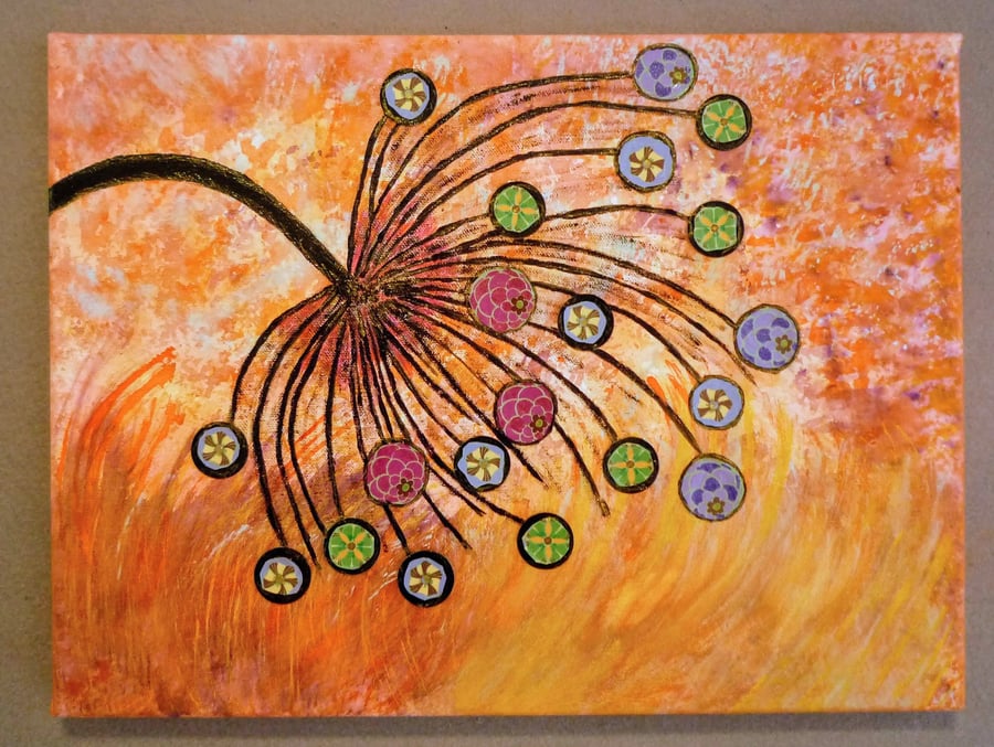 Mixed Media Dandelion 