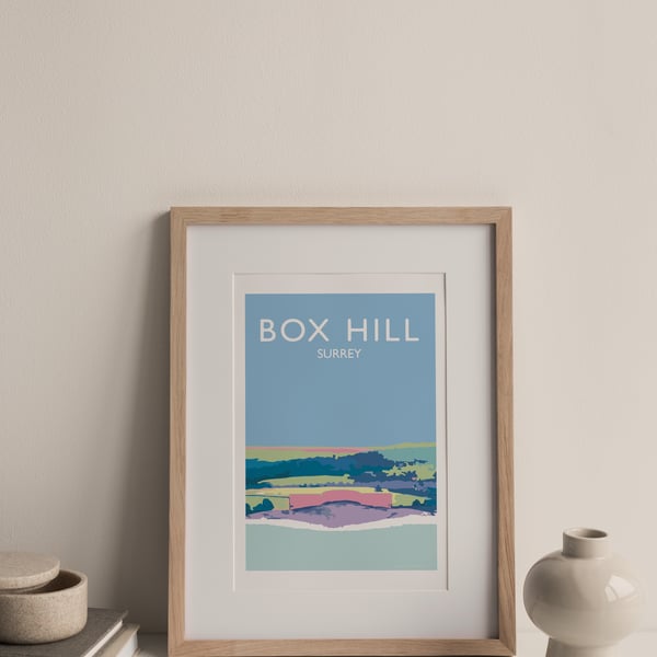 Box Hill Dorking Surrey Hills Giclee Travel Print