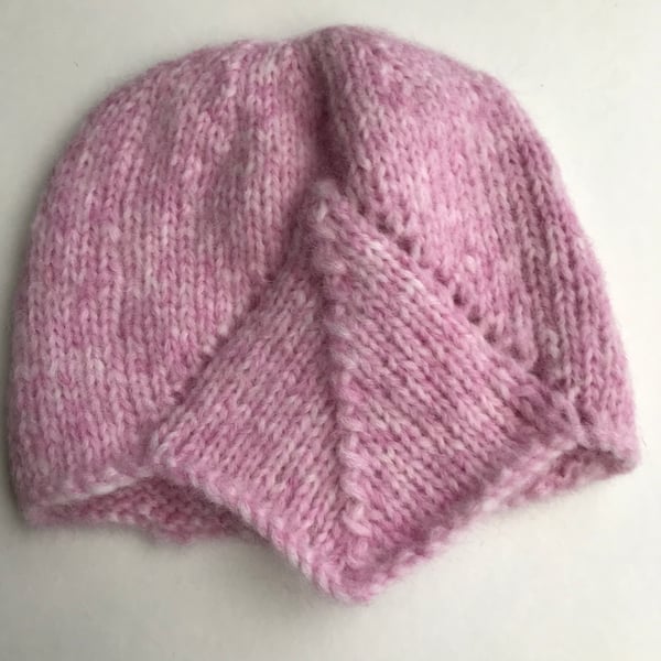 Pink hat with peak