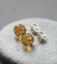 Citrine & Sterling Silver Stud Earrings - Image 1