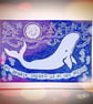 Whale and Moon Card - READY TO SHIP - Image 2