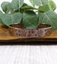 Bangle, Copper Rustic Floral Stamped Cuff - Size Large 7.5 Inch Wrist