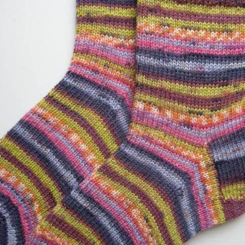 hand knit womens wool socks UK 6-8