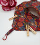 Raspberry pink dandelion burst, clip on peg bag.  - Image 6