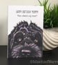 Black Cockapoo Card. Birthday, Personalised or blank Cockerpoo dog card. - Image 4