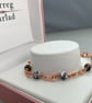 Dainty Delicate Dendrite Agate Copper Infinity Link Bracelet - Image 5