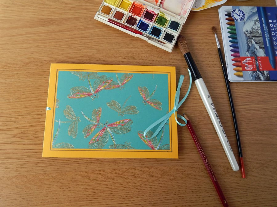 Dragonflies A5 Sketchbook. Watercolour paper. Gifts for Artists